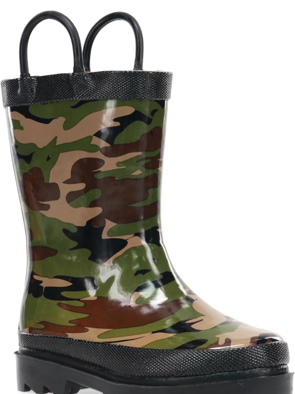 Western Chief little Kids Camo Rain Boots - Green Brown Camo size 8